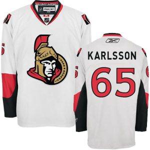 Ottawa Senators Trikot #65 Erik Karlsson Authentic Weiß Reebok Auswärts